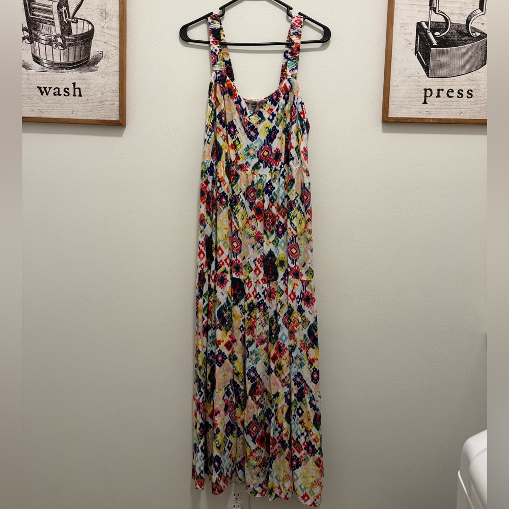 Terra & Sky Multicolor Geometric Maxi Dress